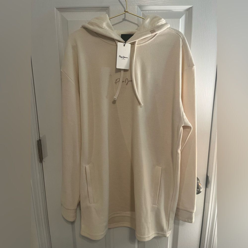 Pepe Jeans London Off-White Hoodie NWT - Picture 2 of 12